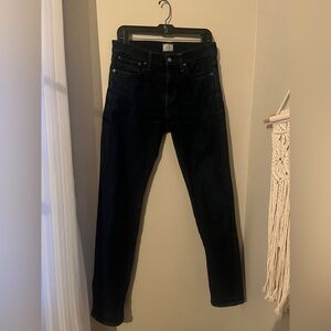 J Crew Women's Dark Wash Straight Leg Slim Fit Jeans